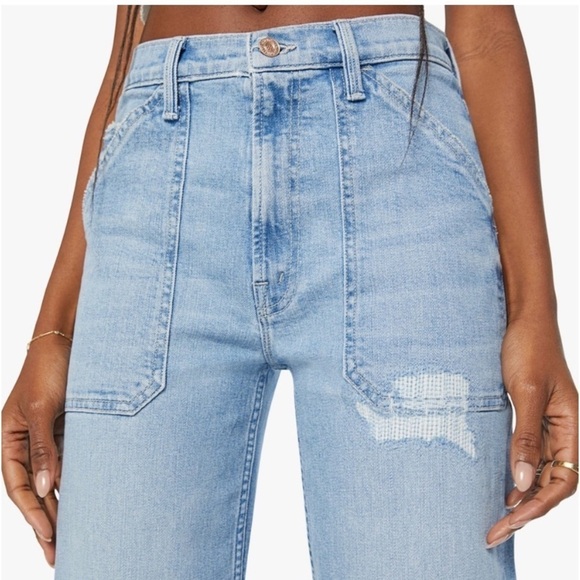 NWT MOTHER The Patch Rambler Ankle Chew jeans in Norway Jose 31 - Picture 5 of 14